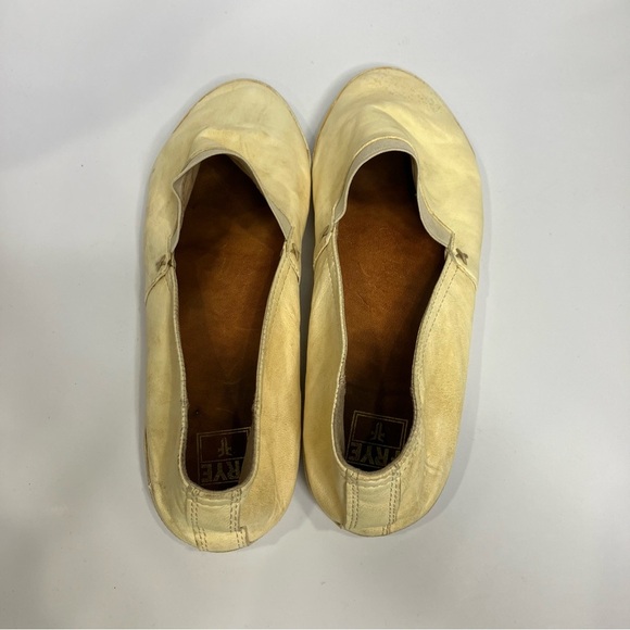 Frye Melanie slip on shoes flats off white cream soft leather women’s size 10 - Picture 5 of 8